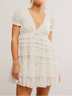 Free People Darcy Ruffled Babydoll Mini Dress